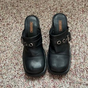Vintage chunky  harley davidson clog sz 8